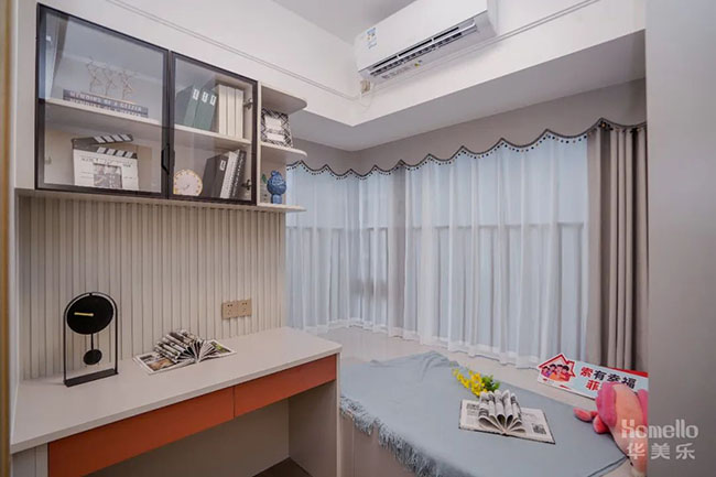 108㎡三居，設(shè)計橫廳實木一體柜，體驗簡約實用的奶油風(fēng)生活